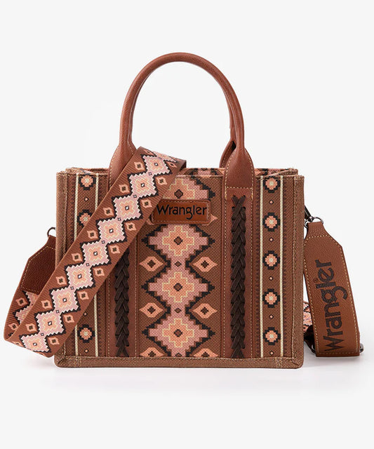 Southwestern Print Cross Body Canvas Mini Tote