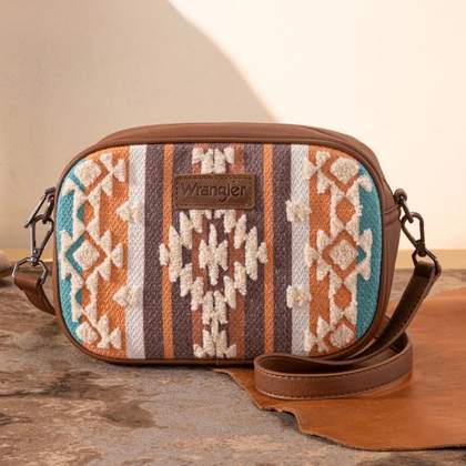 Sherpa Aztec Canvas Crossbody Green