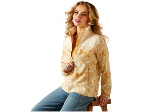 Ladies Prescott Fleece Sand Dune Print Fleece Jacket | 10046169