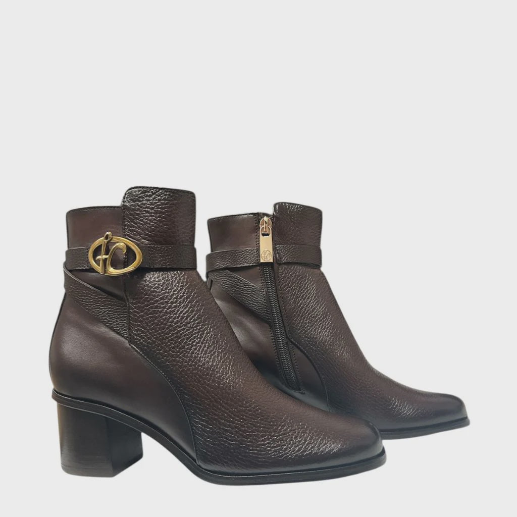 Deer Zipper Coffee Boots