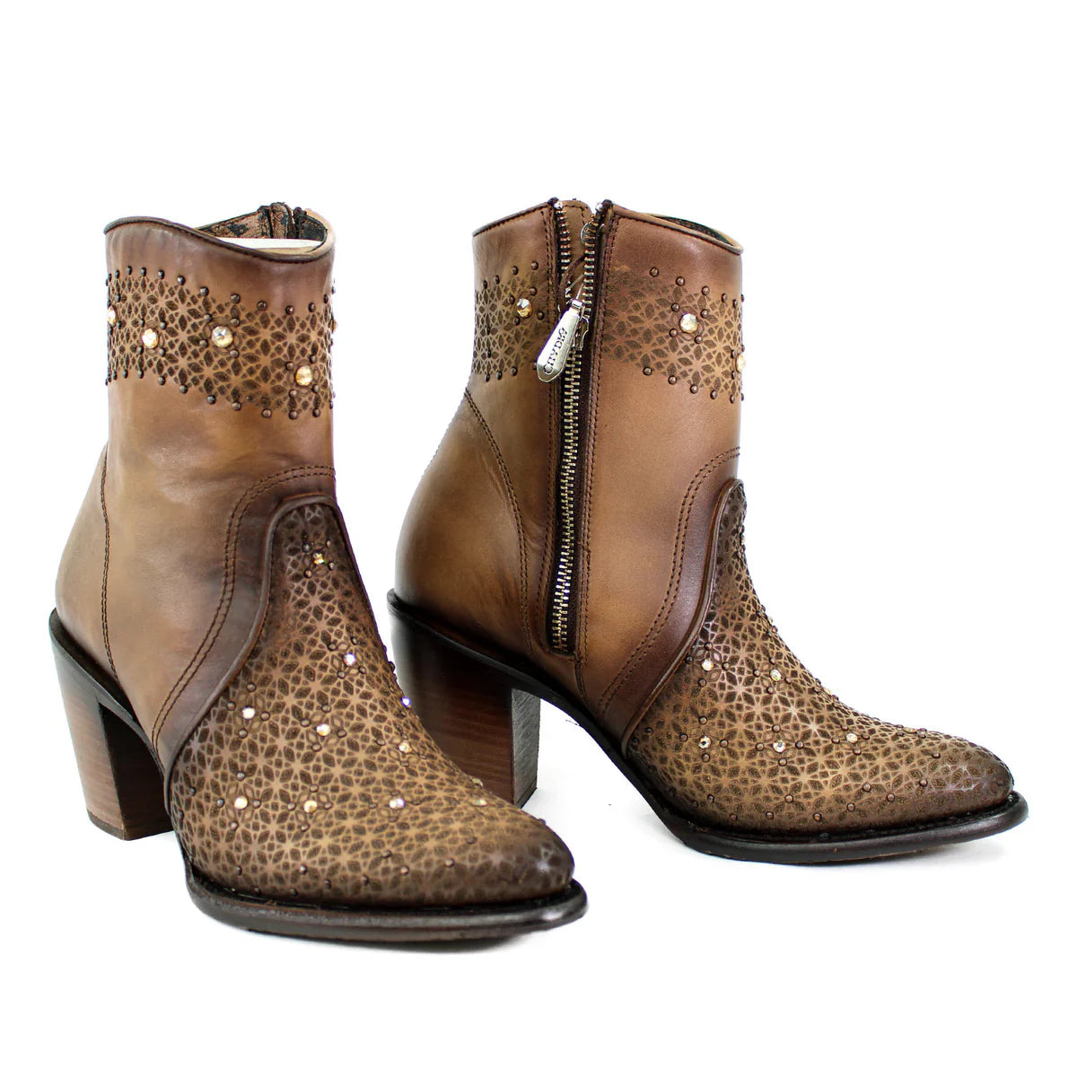 Brown Cowhide Laser & Crystals | CU773