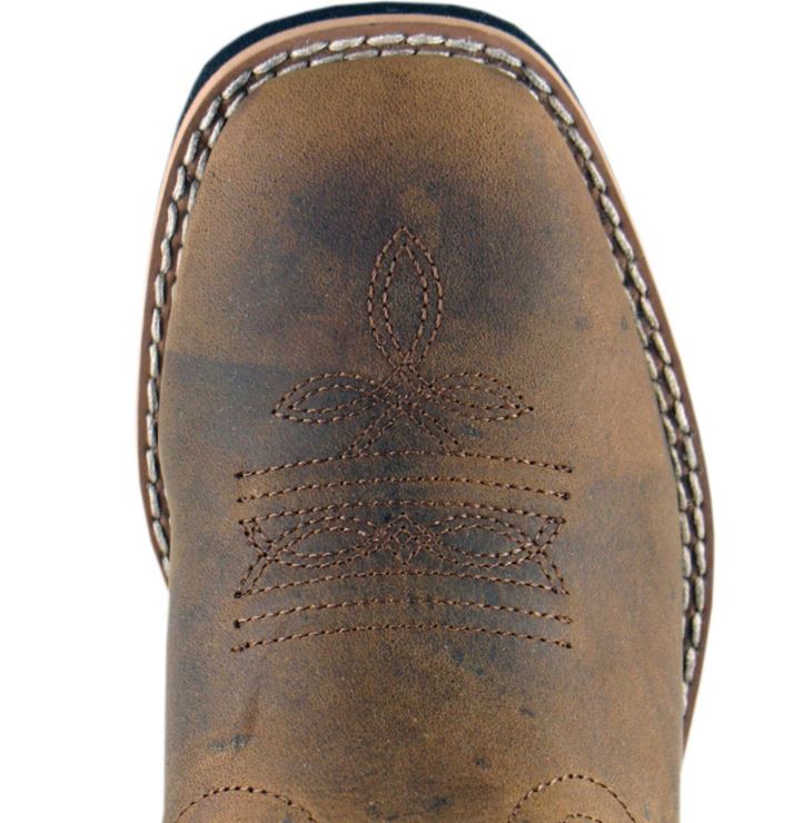 Smoky Mountain Boys' Pueblo Western Boots - Broad Square Toe | 3520Y Dark Crazy Horse