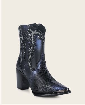 CUADRA Ankle western black bootie | CU870