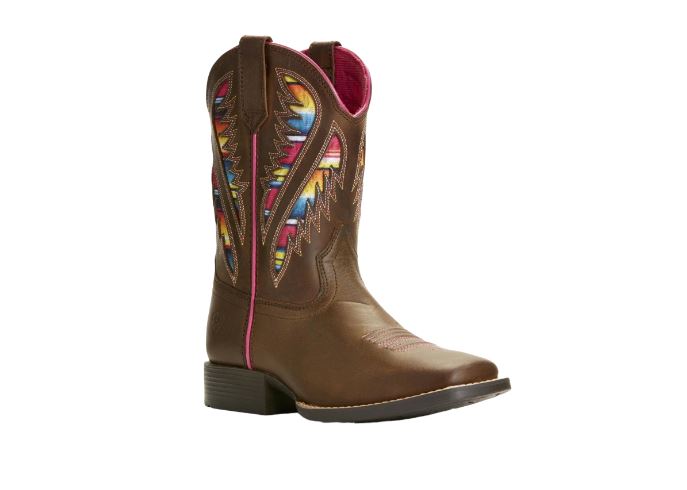 Ariat Kid's Quickdraw VentTEK Brown Serape Cowgirl Boots | 10027306