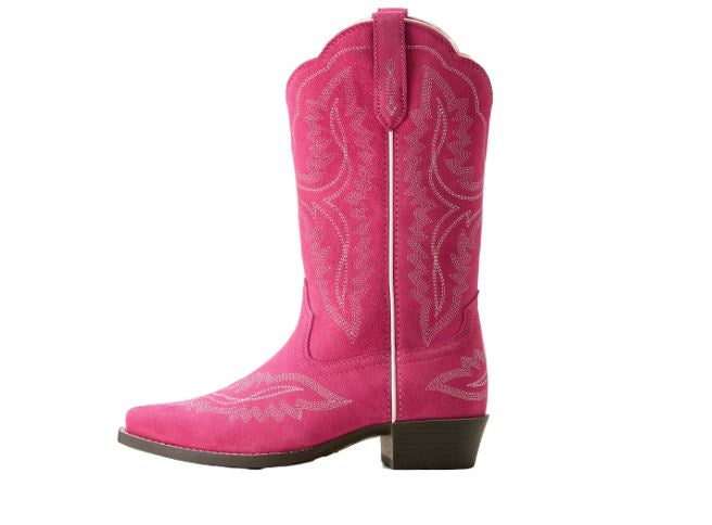 Ariat Youth Girl's Casanova Haute Pink Suede Western Boot | 10053780