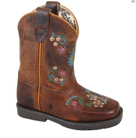 Smoky Mountain Toddler Girls' Floral Western Boots - Broad Square Toe | 3833T