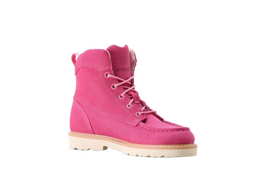 Ariat Youth Girl's Rebar Lift Haute Pink Suede Boot | 10053779