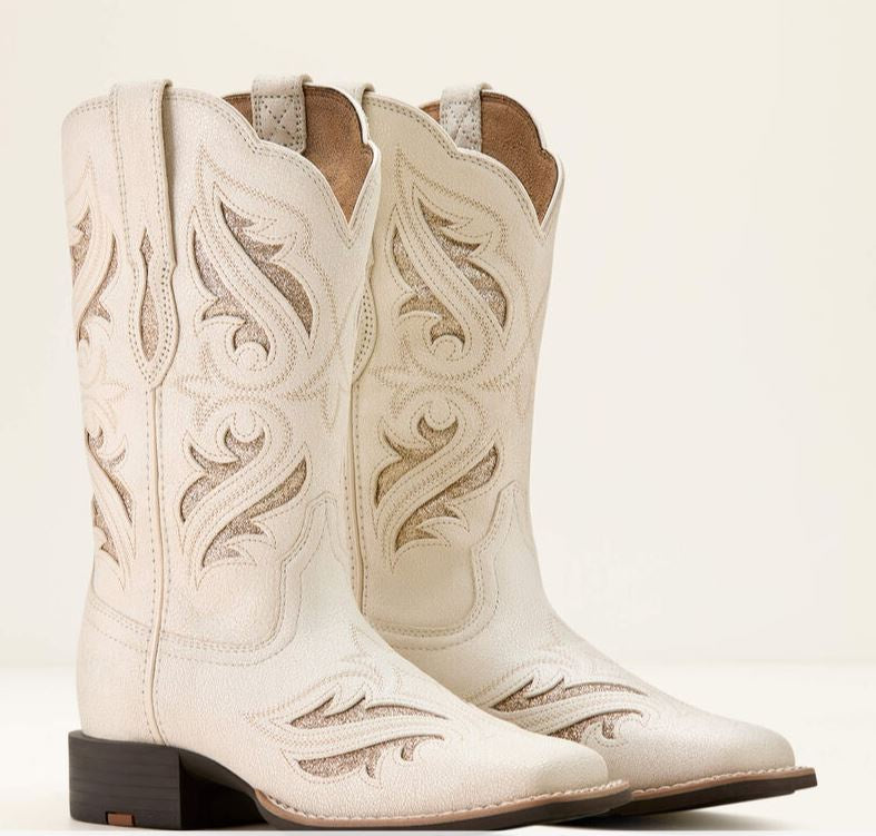 Ariat Round Up Bliss Western Boot | 10053648 DISTRESSED IVORY