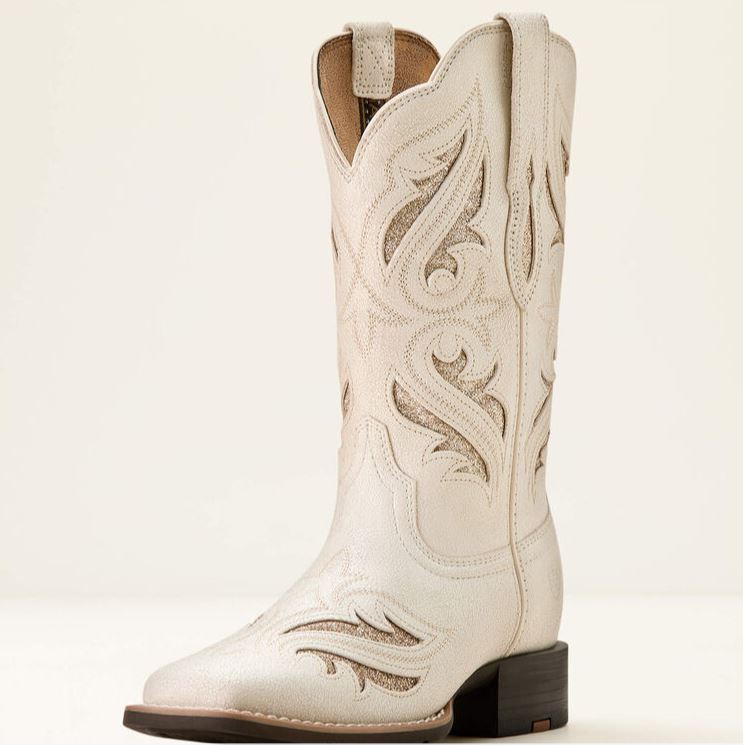 Ariat Round Up Bliss Western Boot | 10053648 DISTRESSED IVORY