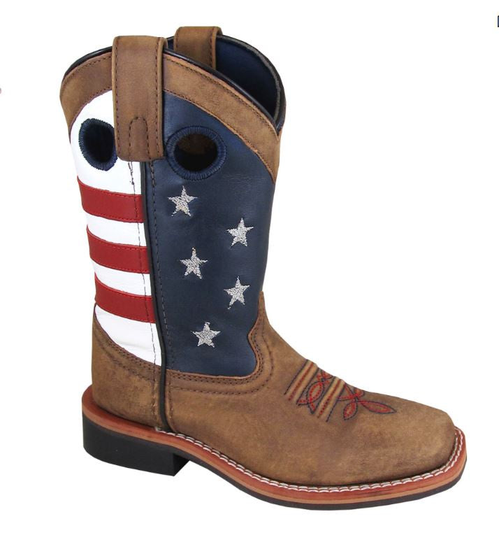 Smoky Mountain Boys' Stars and Stripes Western Boots - Square Toe | 3880Y