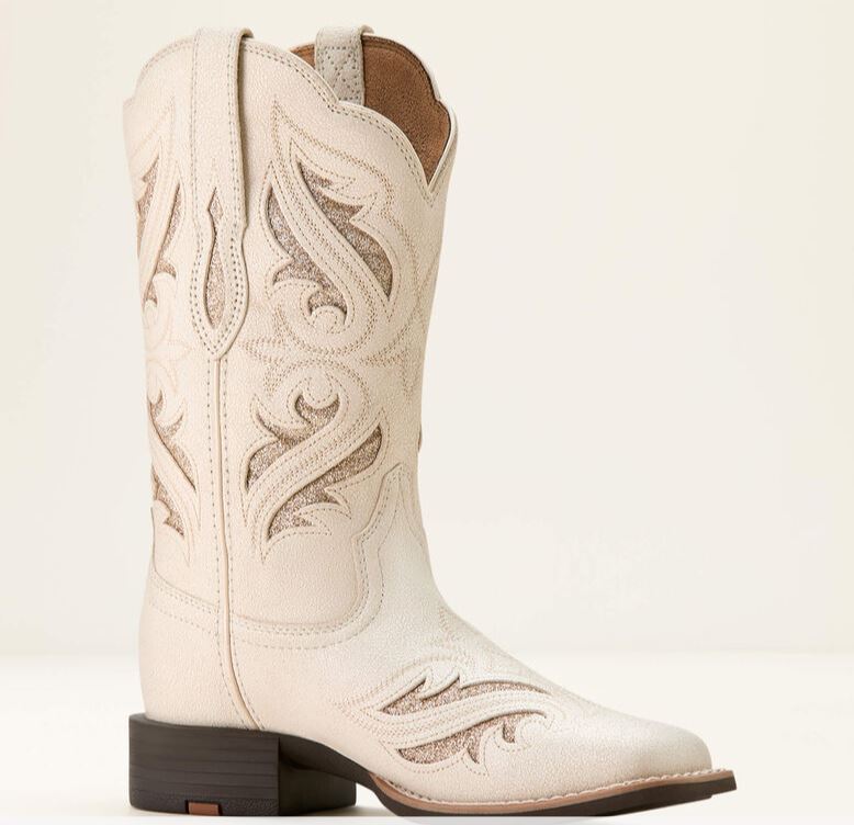 Ariat Round Up Bliss Western Boot | 10053648 DISTRESSED IVORY