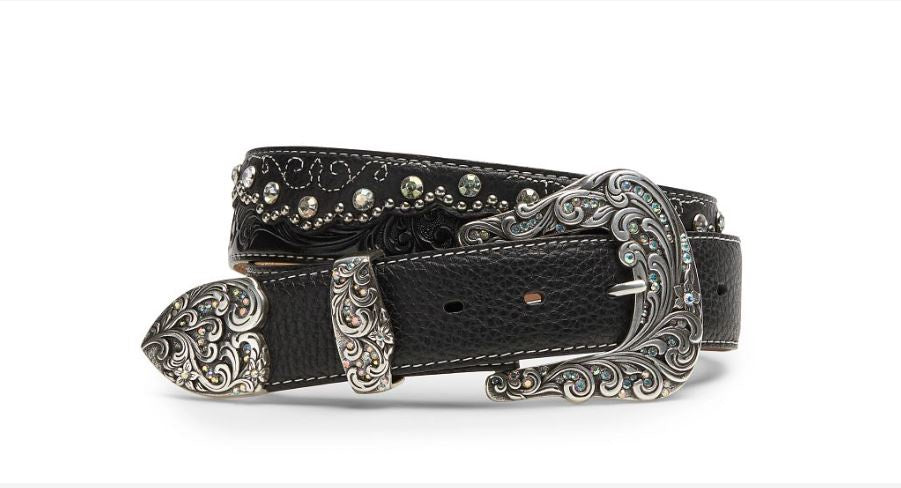 Kaitlyn Black Crystal Belt | C50493