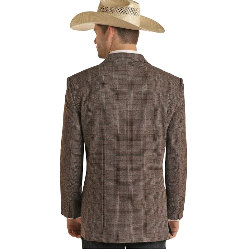 Men's Chocolate Plaid Sport Coat | BM96C03704