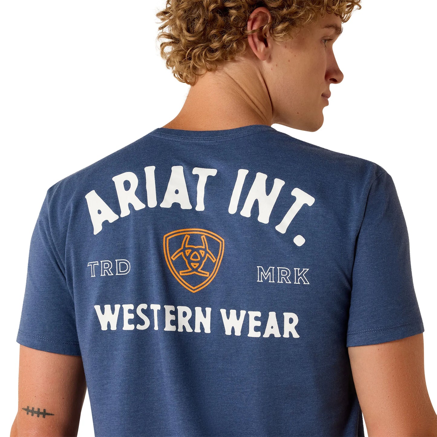 Navy Heather Outline Shop T-Shirt 10073961