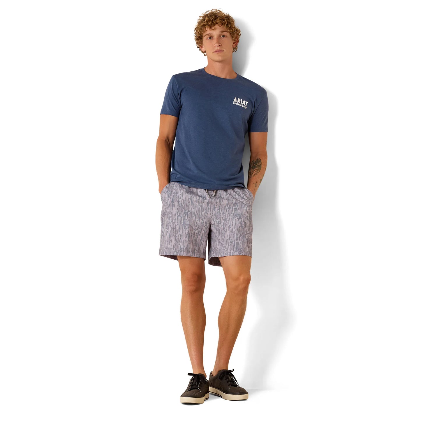 Navy Heather Outline Shop T-Shirt 10073961