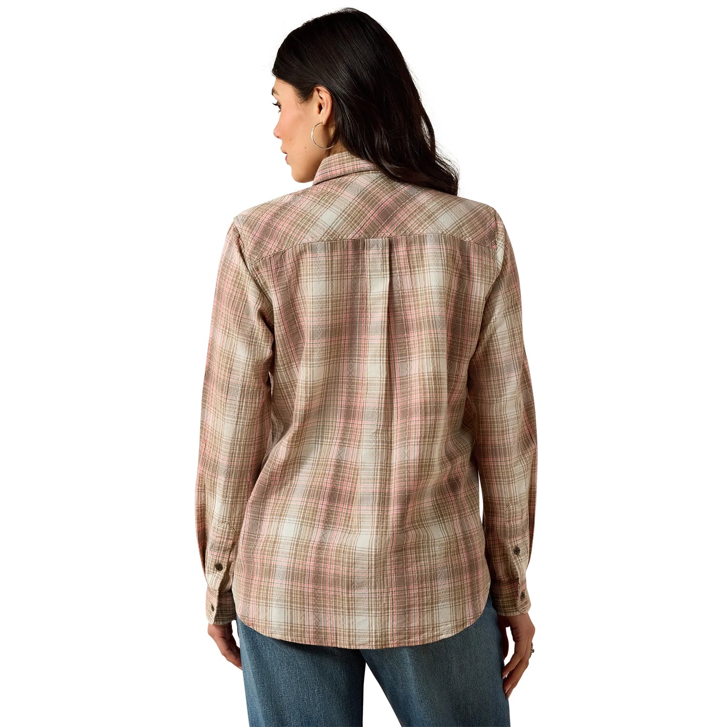 White Pepper Coral Plaid Billie Jean Shirt 10071524