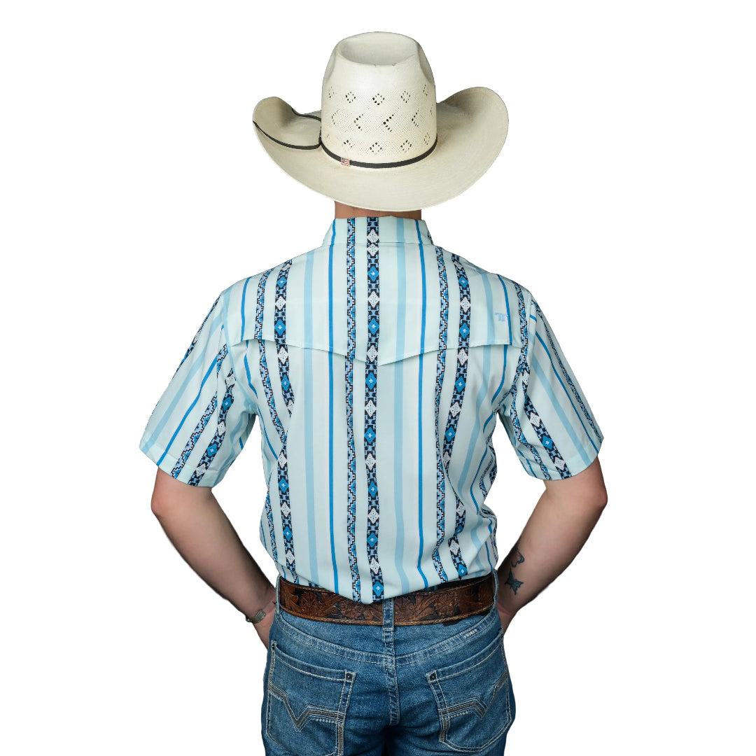 The Post In Blue Snap Shirt FPS1026032