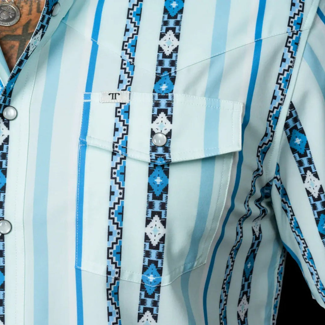 The Post In Blue Snap Shirt FPS1026032