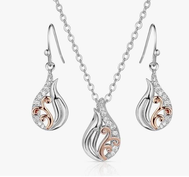 Montana Silversmiths Whisps of Elegance Crystal Jewelry Set | JS5780