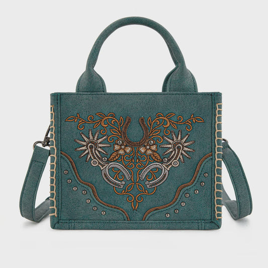 MW1352-8121 Embroidered Mini Tote Crossbody