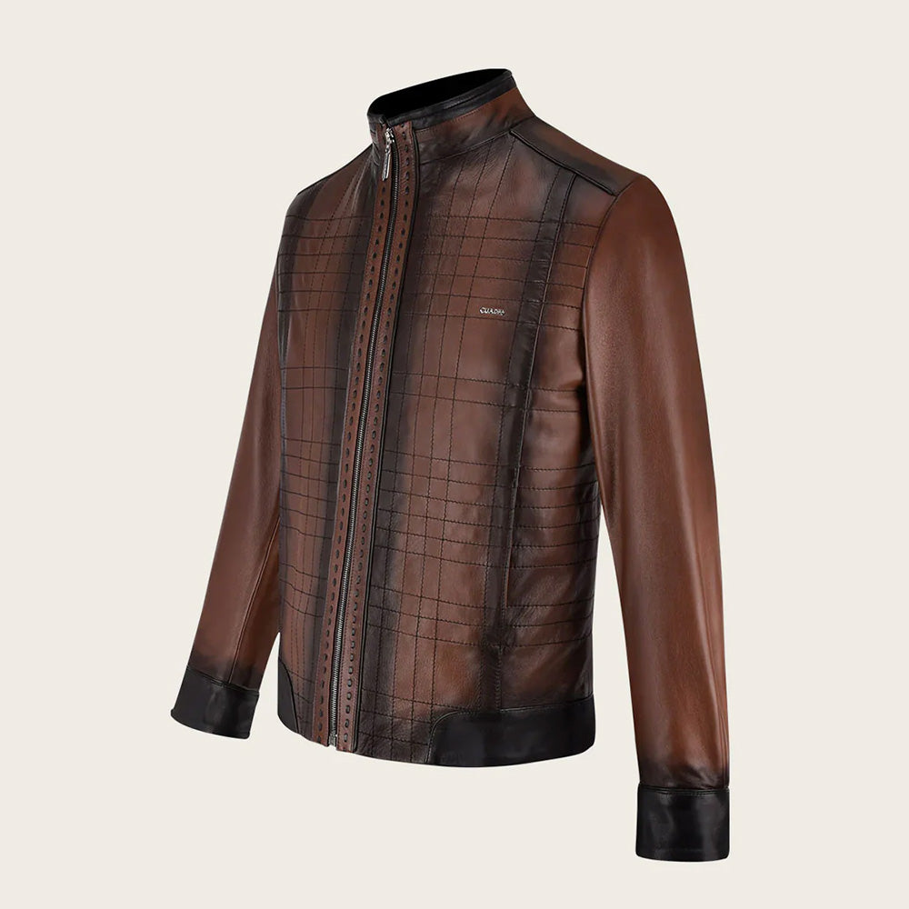 Dark brown mandarin collar jacket
