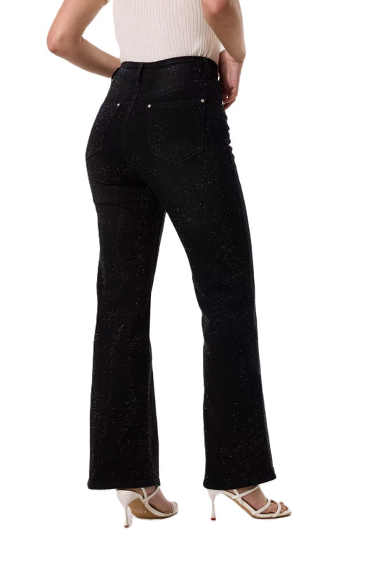 Rhinestone Black Jeans