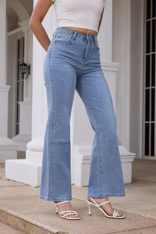 Rhinestone Light Blue Jeans