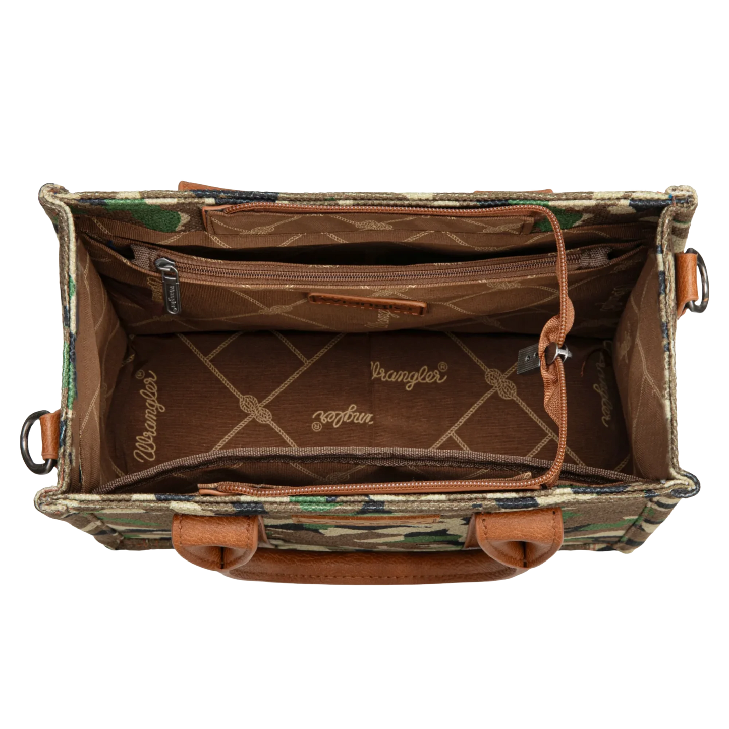 WG286-8120SGN Green Camo Print Crossbody Tote