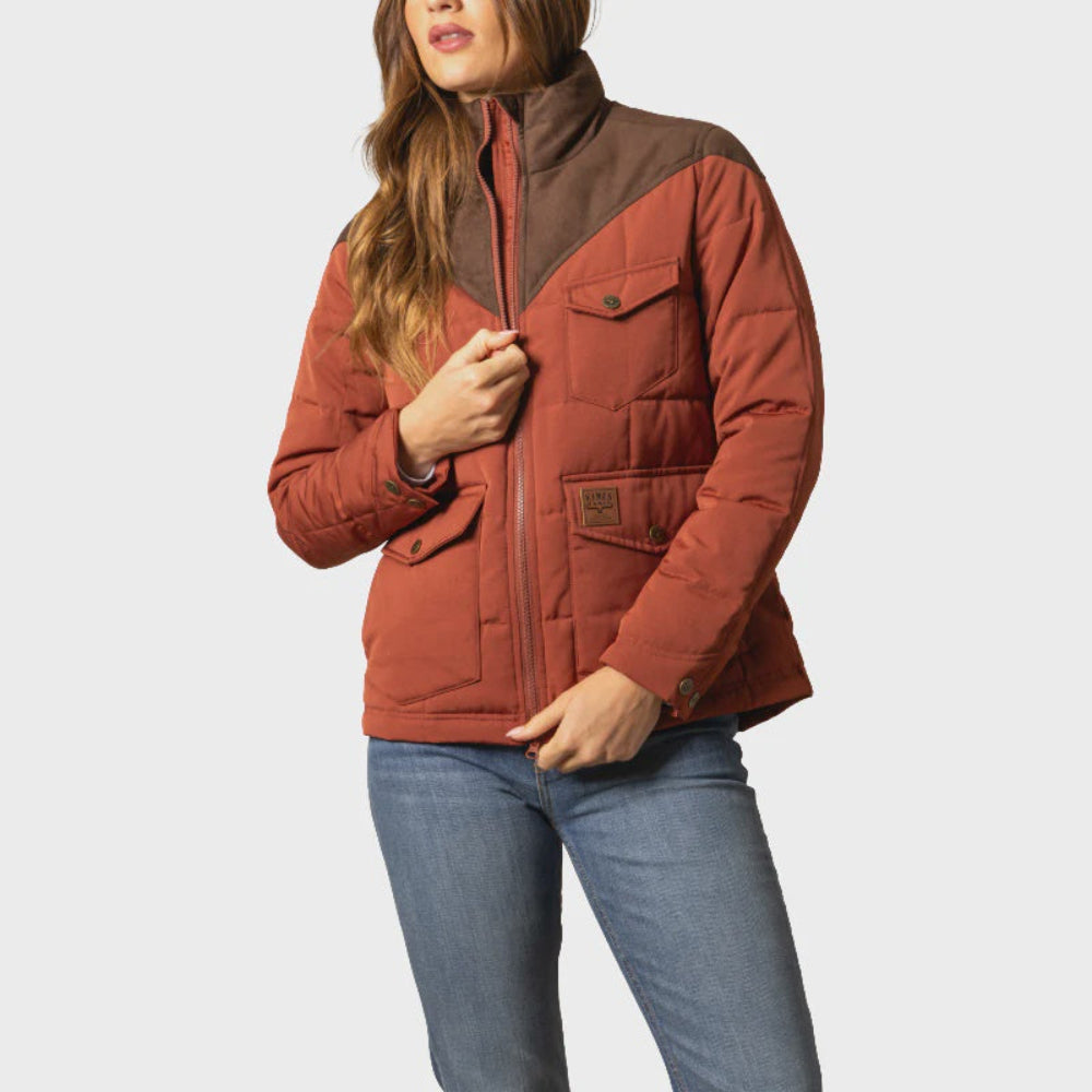 Lenora Burnt Red Puffer Jacket