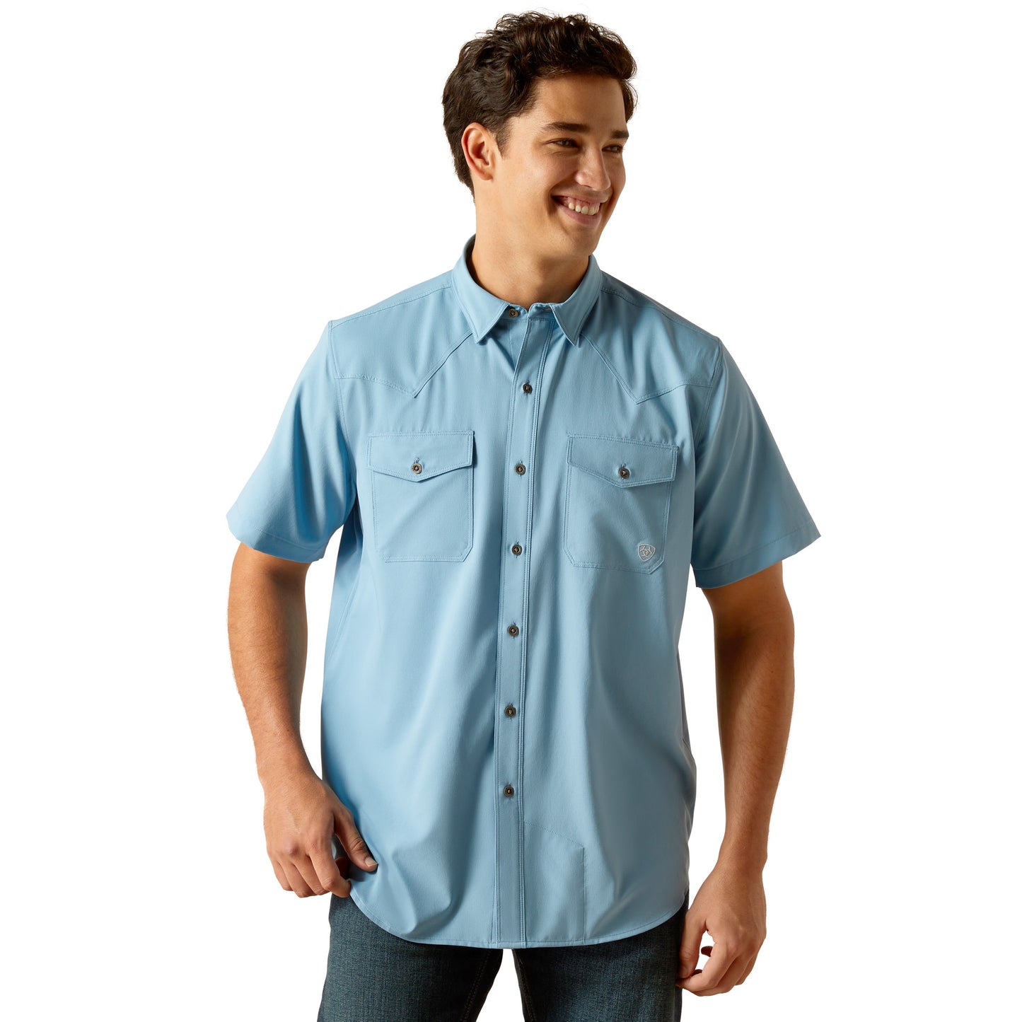 Ariat VentTEK Western Fitted Shirt Blue Dawn | 10051381