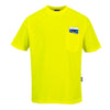 Yellow Day-Vis Pocket Short Sleeve T-Shirt | S578YER