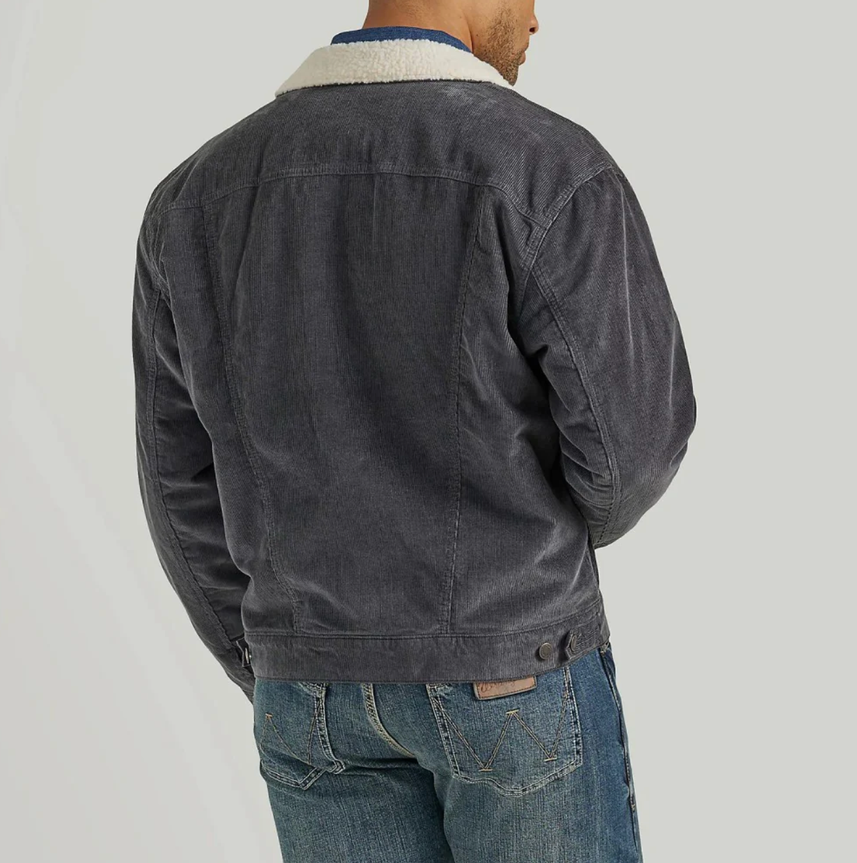 Wrangler Corduroy Sherpa Lined Jacket Gray | 112352865