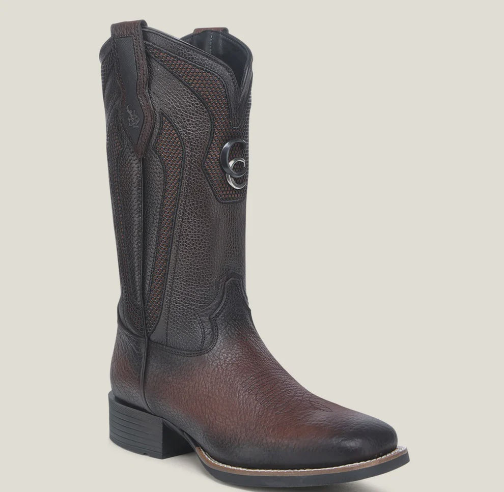 American Bison Embroidery Square Toe