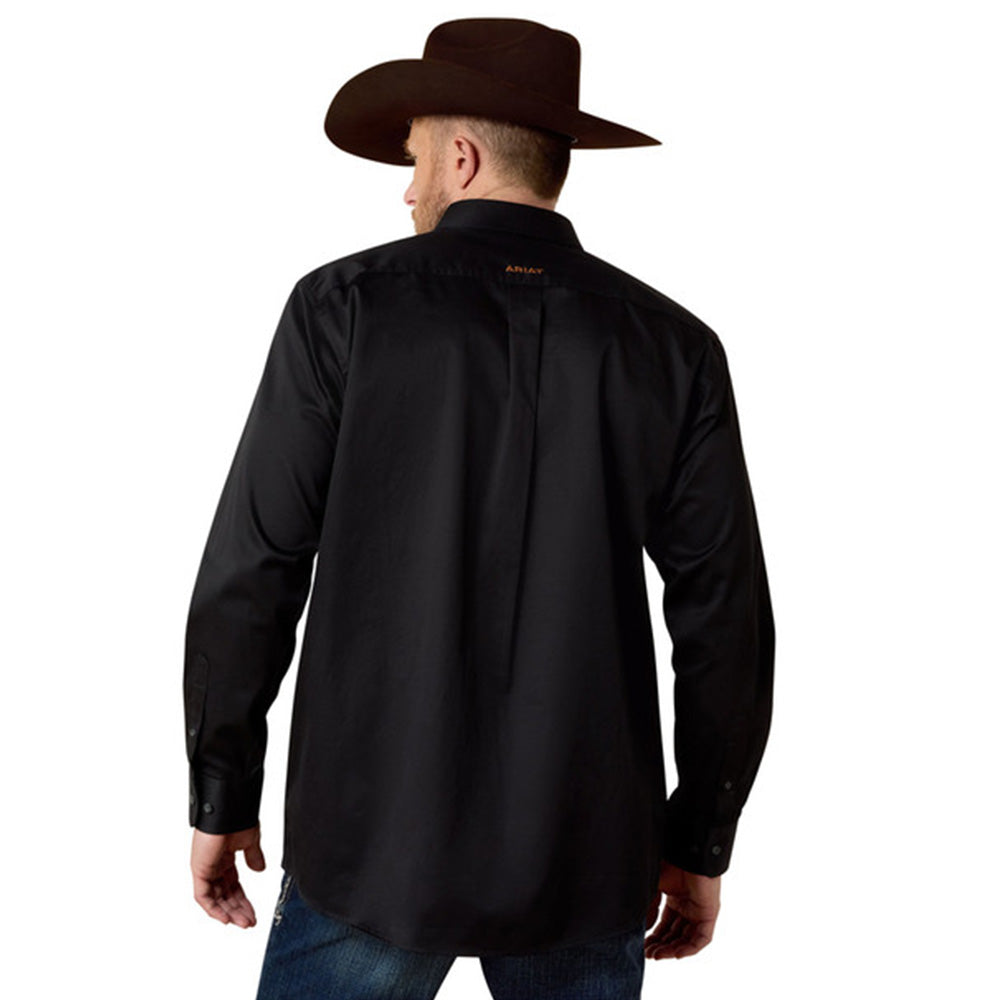 Solid Twill Black Shirt