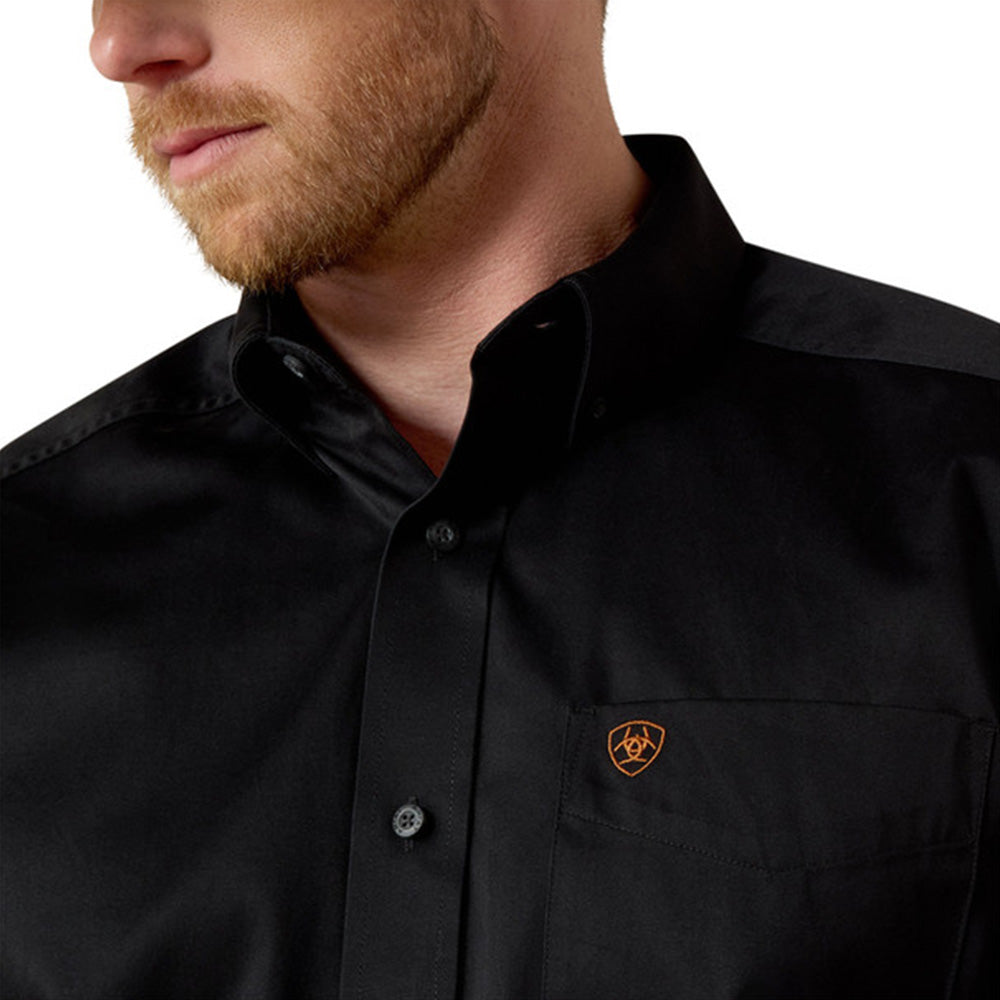 Solid Twill Black Shirt