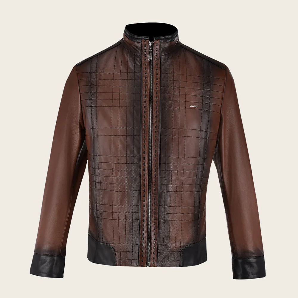 Dark brown mandarin collar jacket