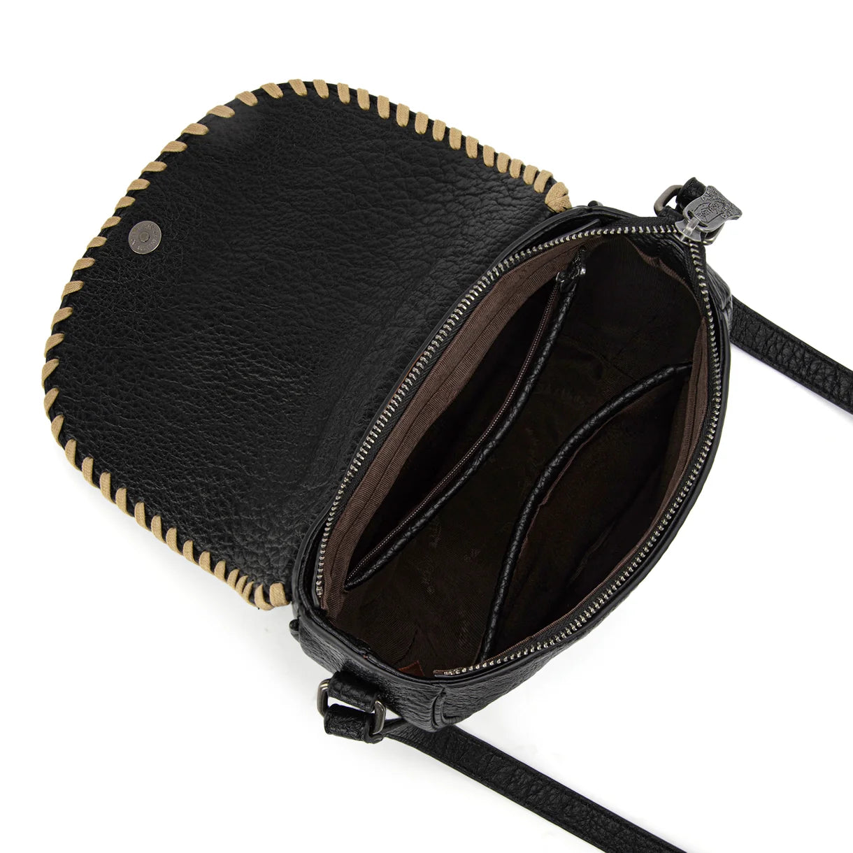 TR204-8360 Trinity Ranch Western Hair-On Cowhide Saddle Crossbody