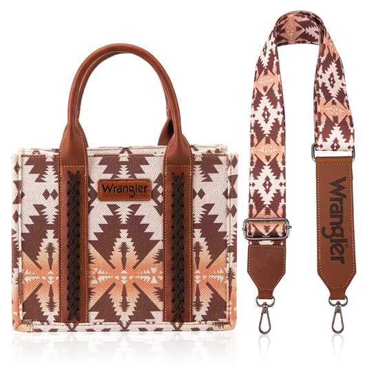 Aztec Southwestern Pattern  Print Canvas Coffee Tote