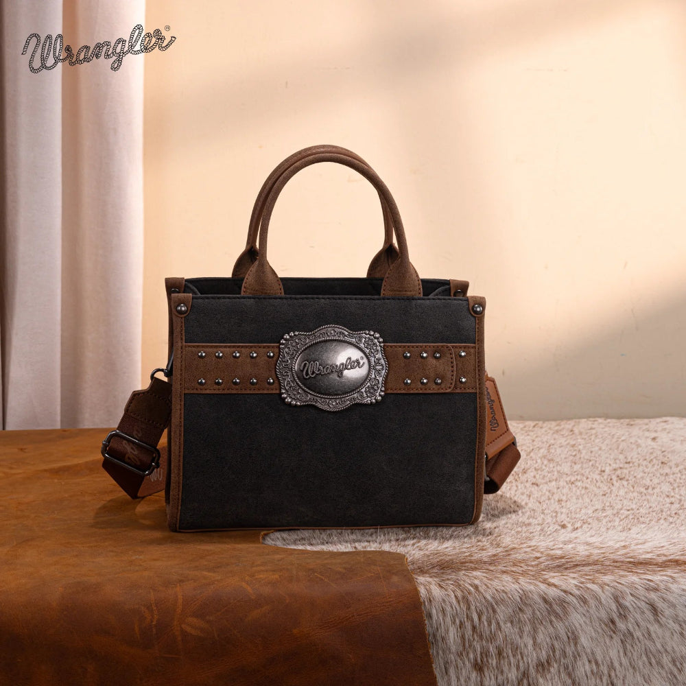 Buckle Tote Crossbody Black