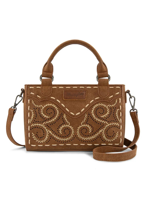 WG337-2003 Embroidered Swirl Crossbody - Green