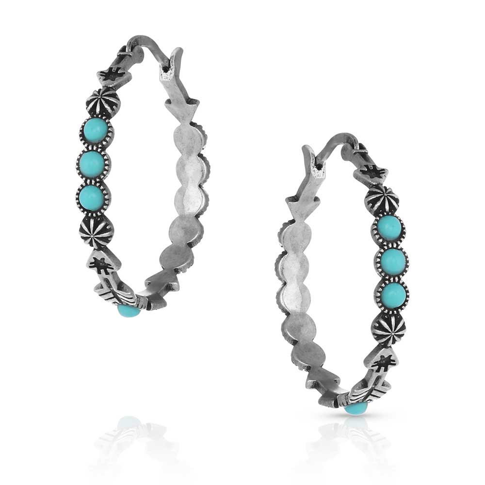 Round N Round Turquoise Hoop Earring | ER5032