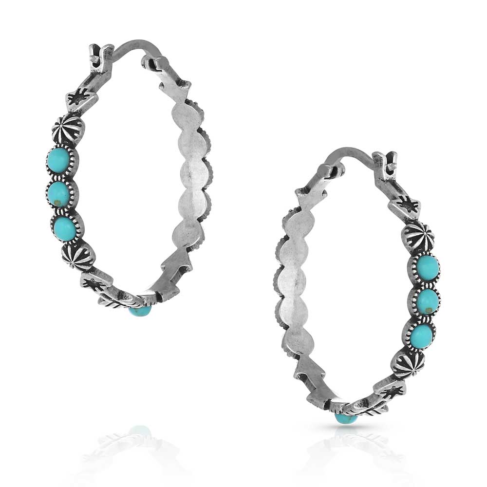 Round N Round Turquoise Hoop Earring | ER5032