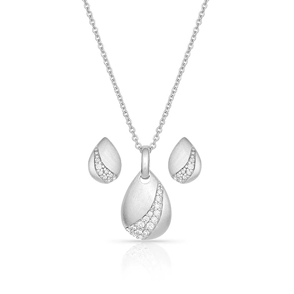 Satin Teardrop Jewelry Set JS4467