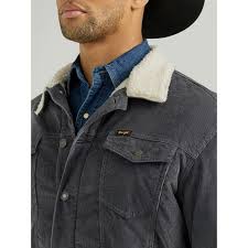 Wrangler Corduroy Sherpa Lined Jacket Gray | 112352865