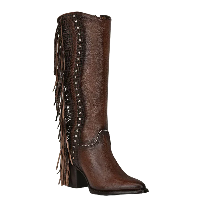 Tall Western Style Fringe Brown Boots | CU695