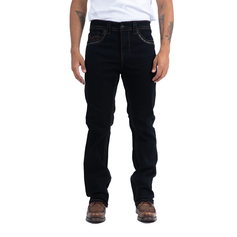 Holt Black Slim Boot Cut Jeans