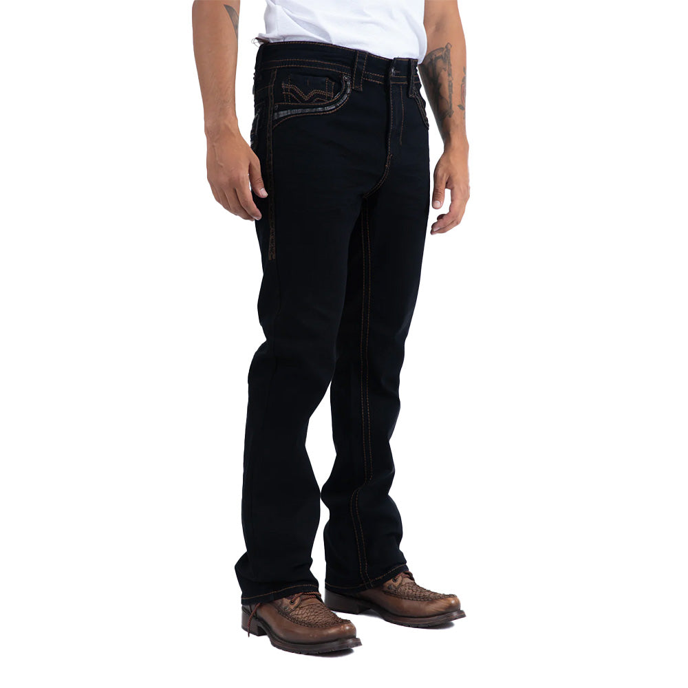 Holt Black Slim Boot Cut Jeans