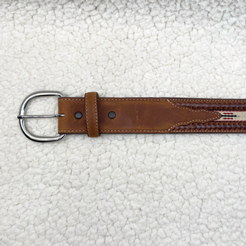 Woven Leather Lace Belt