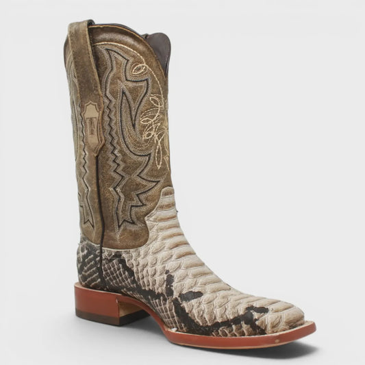 TM201601 Python Print Square Toe Boots