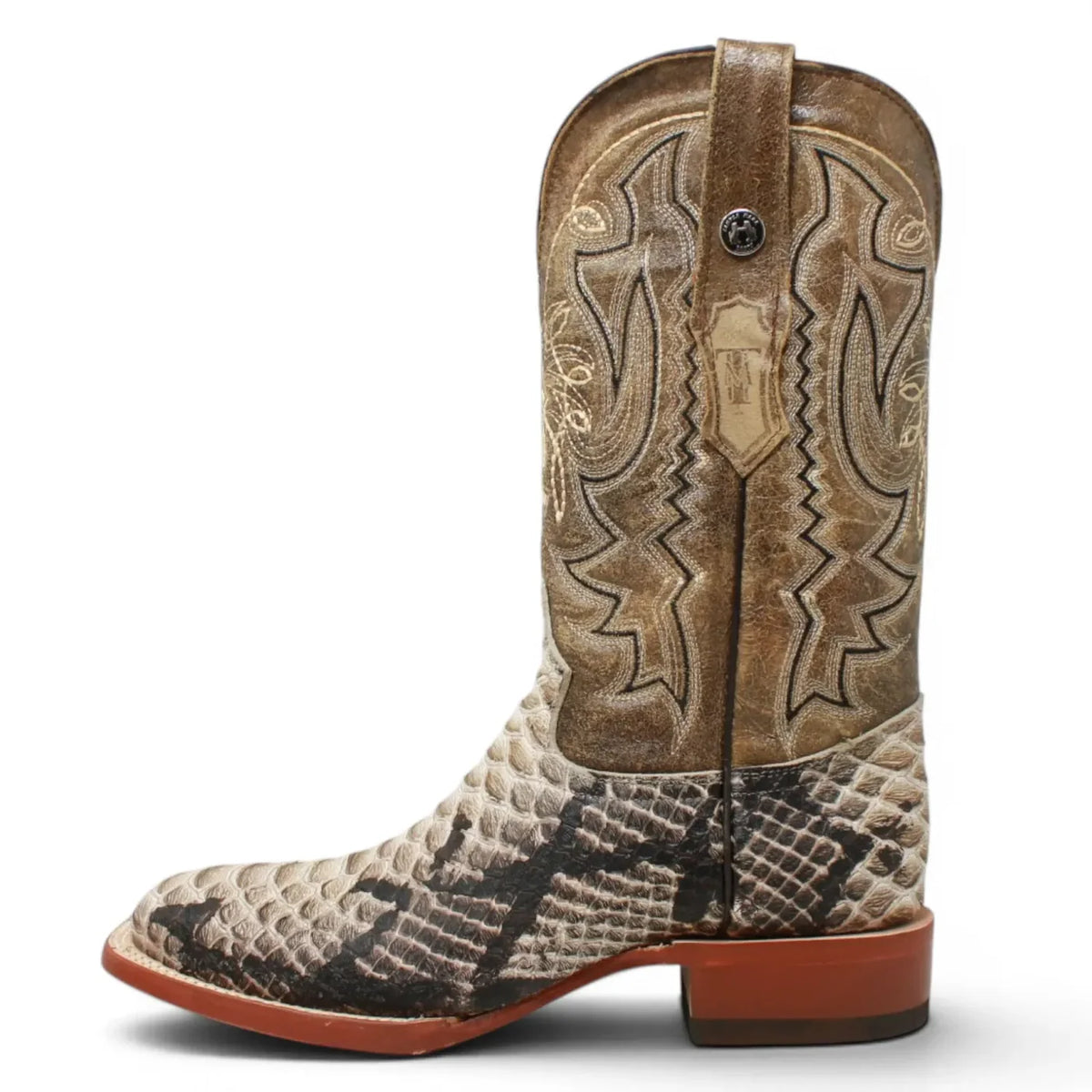 TM201601 Python Print Square Toe Boots